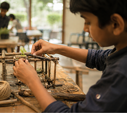 Learning by doing and creating